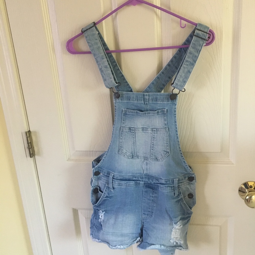 Jean short overalls